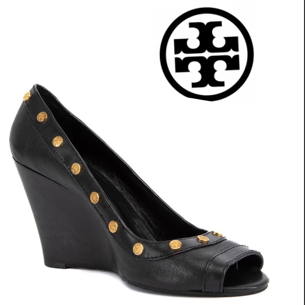 TORY BURCH NELSON STUDDED WEDGE